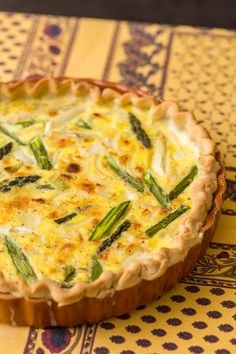 Asparagus & Vidalia onion quiche