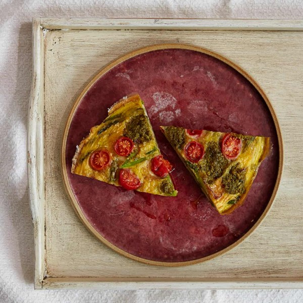 Asparagus and bacon frittata