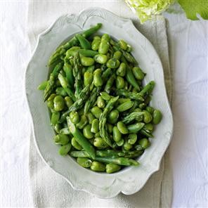 Asparagus and broad beans