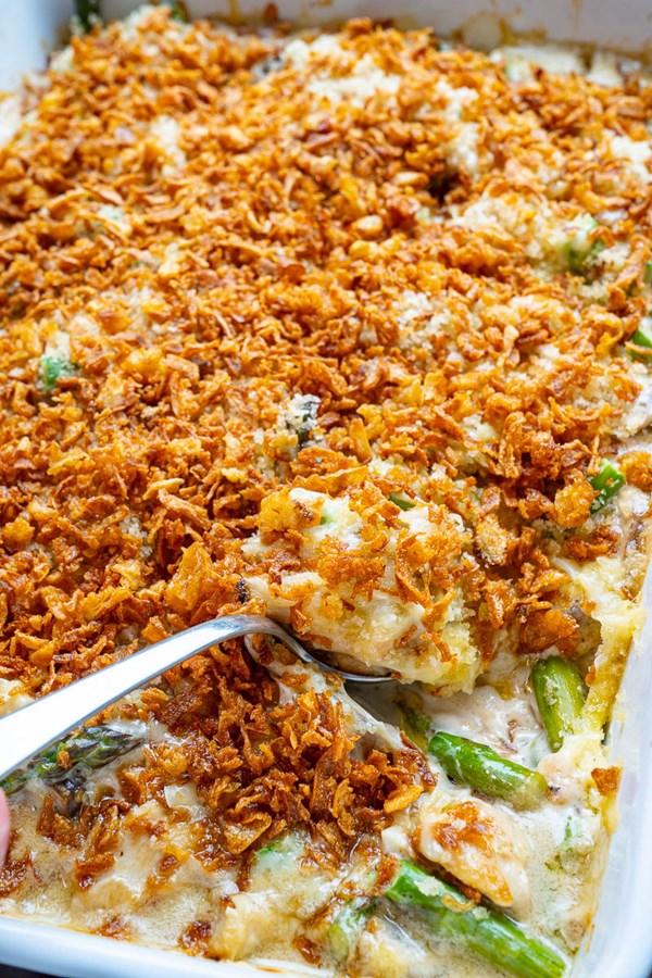 Asparagus and chicken casserole