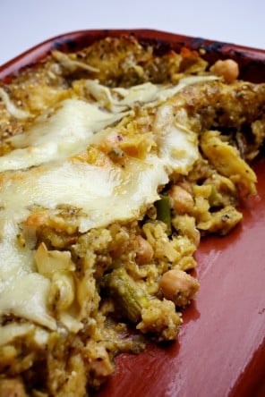 Asparagus and chickpea enchiladas