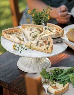 Asparagus and cippolini quiche