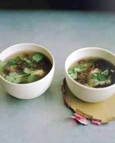 Asparagus and crabmeat soup