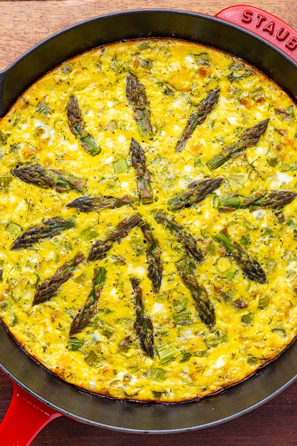 Asparagus and dill frittata