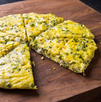 Asparagus and goat cheese frittata
