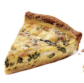 Asparagus and goat cheese quiche