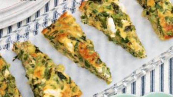 Asparagus and goat's cheese frittata