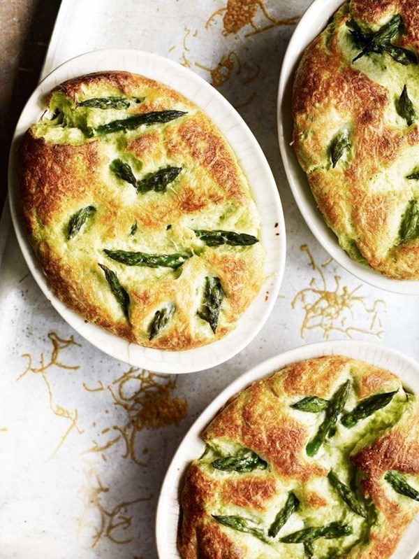 Asparagus and Gruyère soufflés