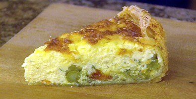 Asparagus and leek tart