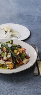 Asparagus and Parmesan panzanella