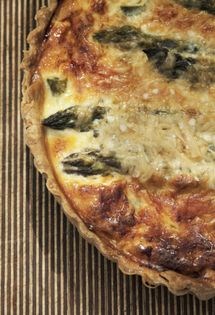 Asparagus and Parmesan tart