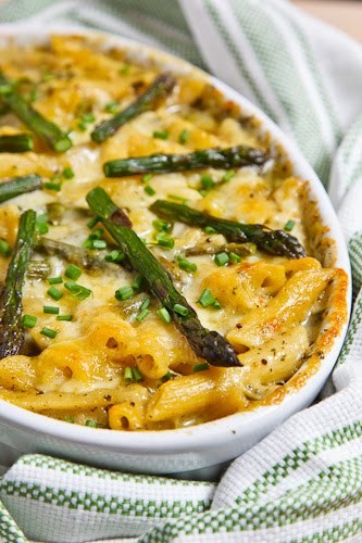 Asparagus and ramp pesto mac n cheese