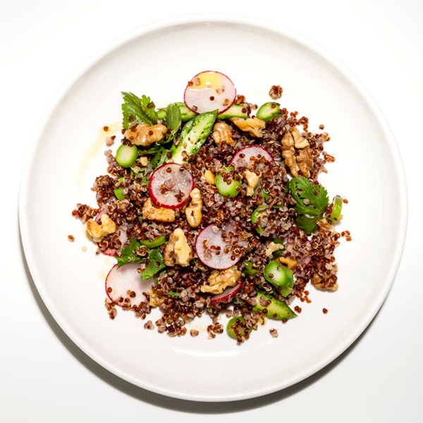 Asparagus and red quinoa salad