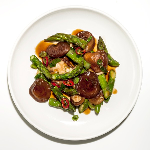 Asparagus and shiitake sauté