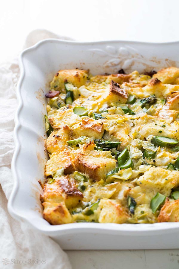 Asparagus artichoke breakfast casserole