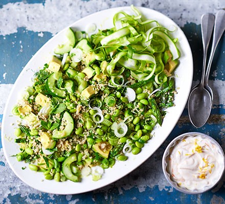 Asparagus, avocado & quinoa superfood tabbouleh