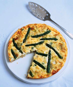 Asparagus custard tart