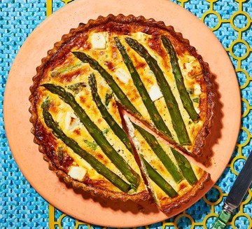 Asparagus, feta & dill quiche