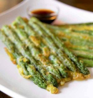 Asparagus fritters (Asparagus jeon)