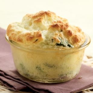 Asparagus-goat cheese soufflés