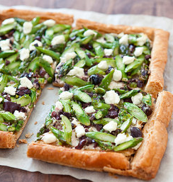Asparagus-goat cheese tart