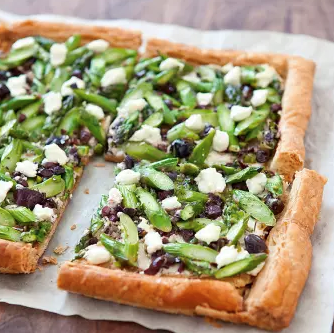 Asparagus-goat cheese tart