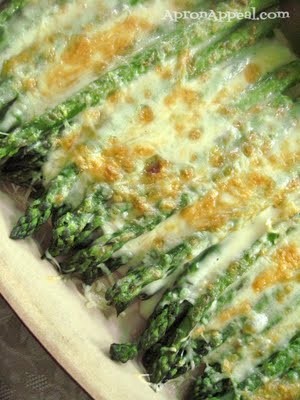 Asparagus gratin