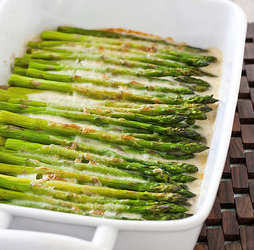 Asparagus gratin