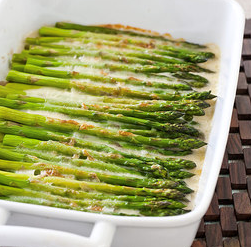 Asparagus gratin