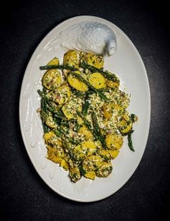 Asparagus, new potatoes & sauce gribiche