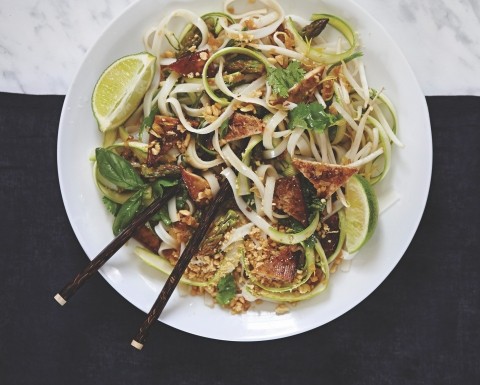 Asparagus pad Thai salad