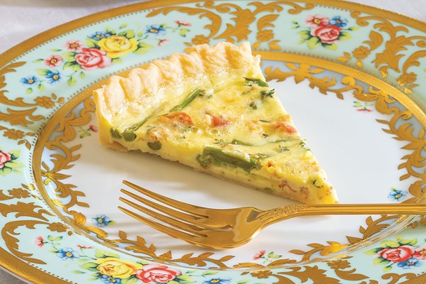Asparagus-pancetta quiche
