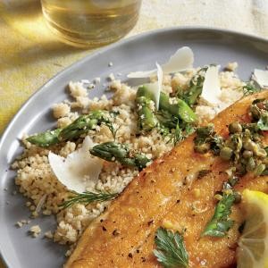 Asparagus-Parmesan couscous