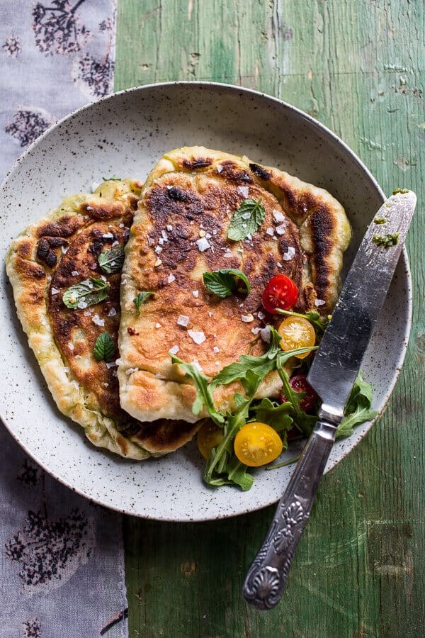 Asparagus, pistachio pesto and ricotta gozleme