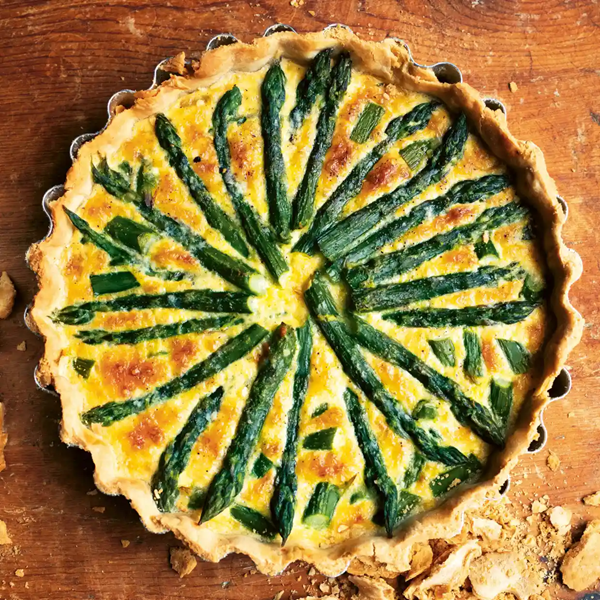 Asparagus quiche