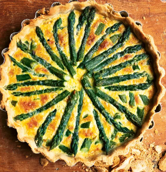 Asparagus quiche