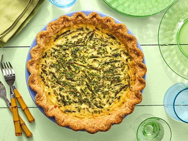 Asparagus quiche
