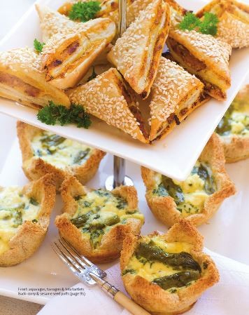 Asparagus, tarragon & feta tartlets