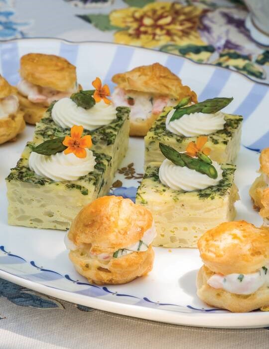 Asparagus-topped frittata bites