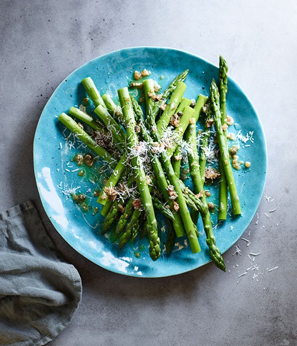 Asparagus with caper and shallot butter