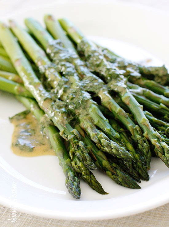 Asparagus with Dijon vinaigrette