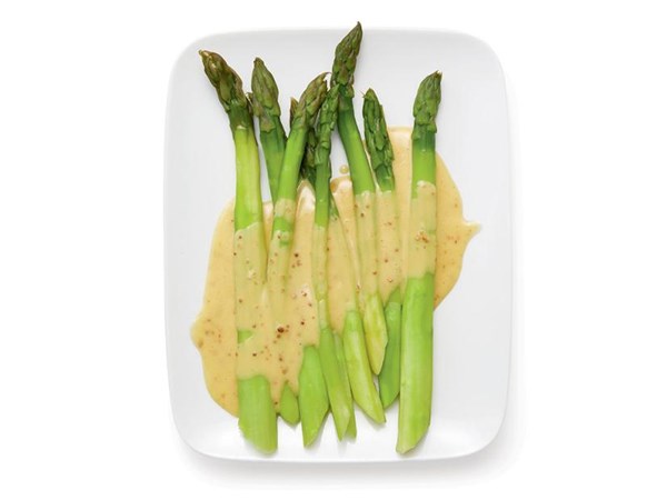 Asparagus with mustard Hollandaise 