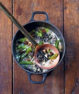 Asparagus with nori seaweed