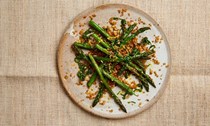 Asparagus with pine nut and sourdough crumbs