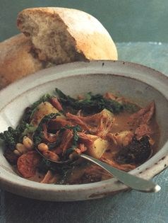 Asturian bean and sausage soup