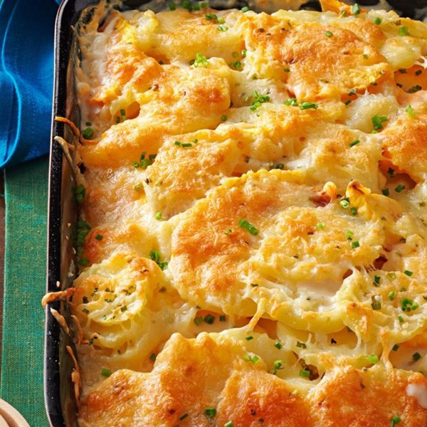 Au gratin potatoes with squash