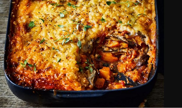 Aubergine & butternut squash bake