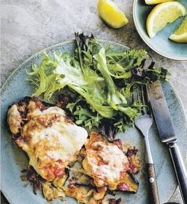 Aubergine & chicken Parmigiana