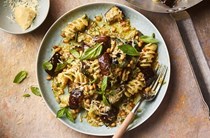Aubergine & miso pesto pasta