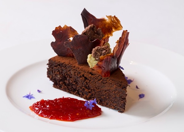 Aubergine and chocolate cake